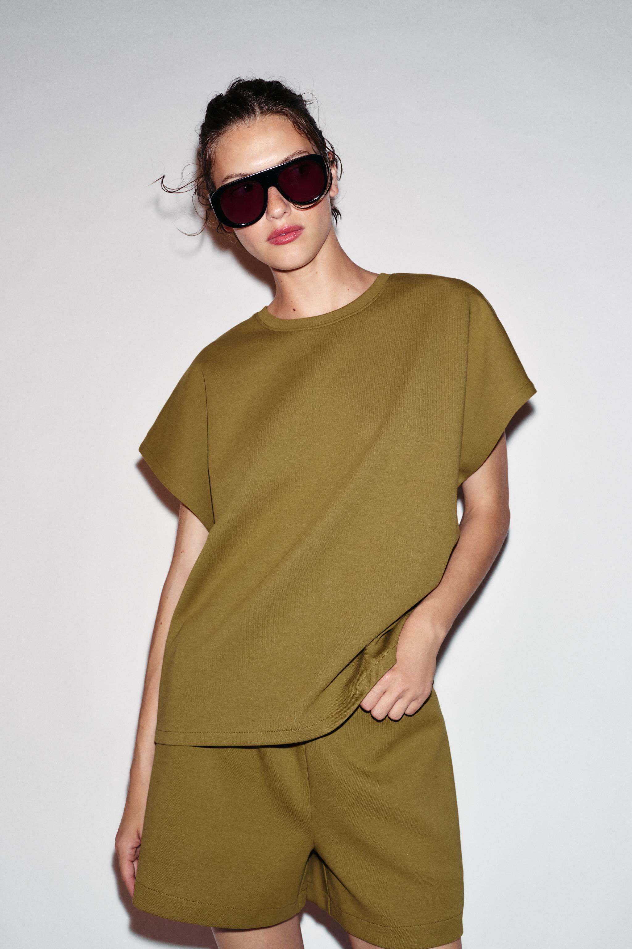 SHORT SLEEVE INTERLOCK T-SHIRT | Zara US