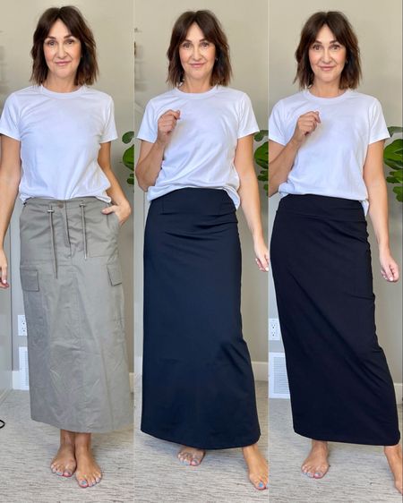 Skirt try on!
Love the cargo skirt, I’m in my usual small
Trying to decide on a black maxi skirt…
Wearing M in the middle skirt (oak + fort), the small fit very similar but a little tighter across the waist so M was more comfortable.
Also wearing M in the sort on the right, but debating getting small cause I have a bit of room


#LTKFind #LTKSeasonal #LTKstyletip