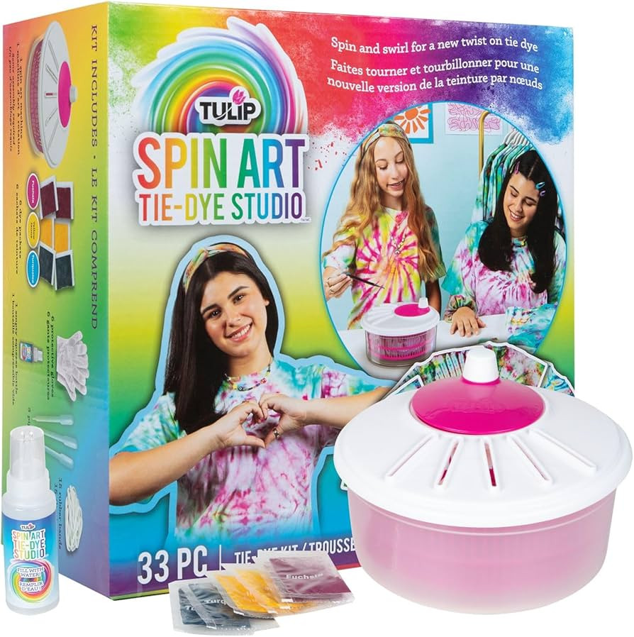 Tulip One-Step Tie-Dye Spin Art Kit, Fashion DIY with Fabric Dye, Fun Activity for All, Vibrant C... | Amazon (US)