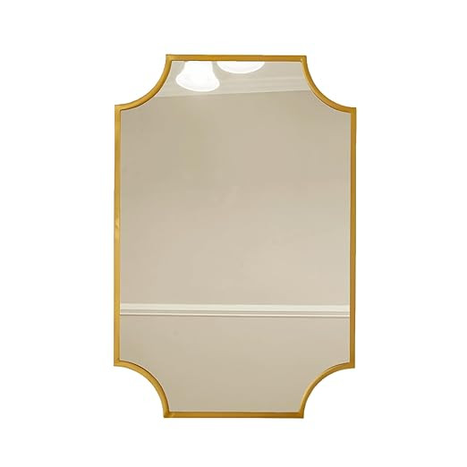 Hamilton Hills Metal Framed 24x36 inch Gold Scalloped Mirror - Large Rectangle Decorative Mirrors... | Amazon (US)