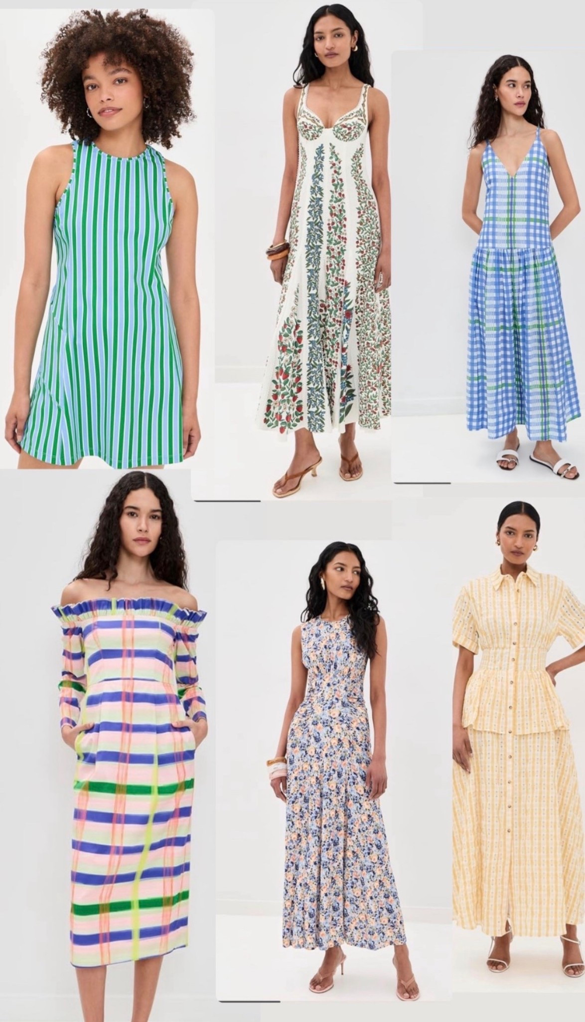Colorful spring dresses
