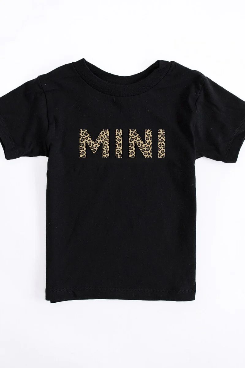 Mini Animal Print Youth Tee Black | The Pink Lily Boutique