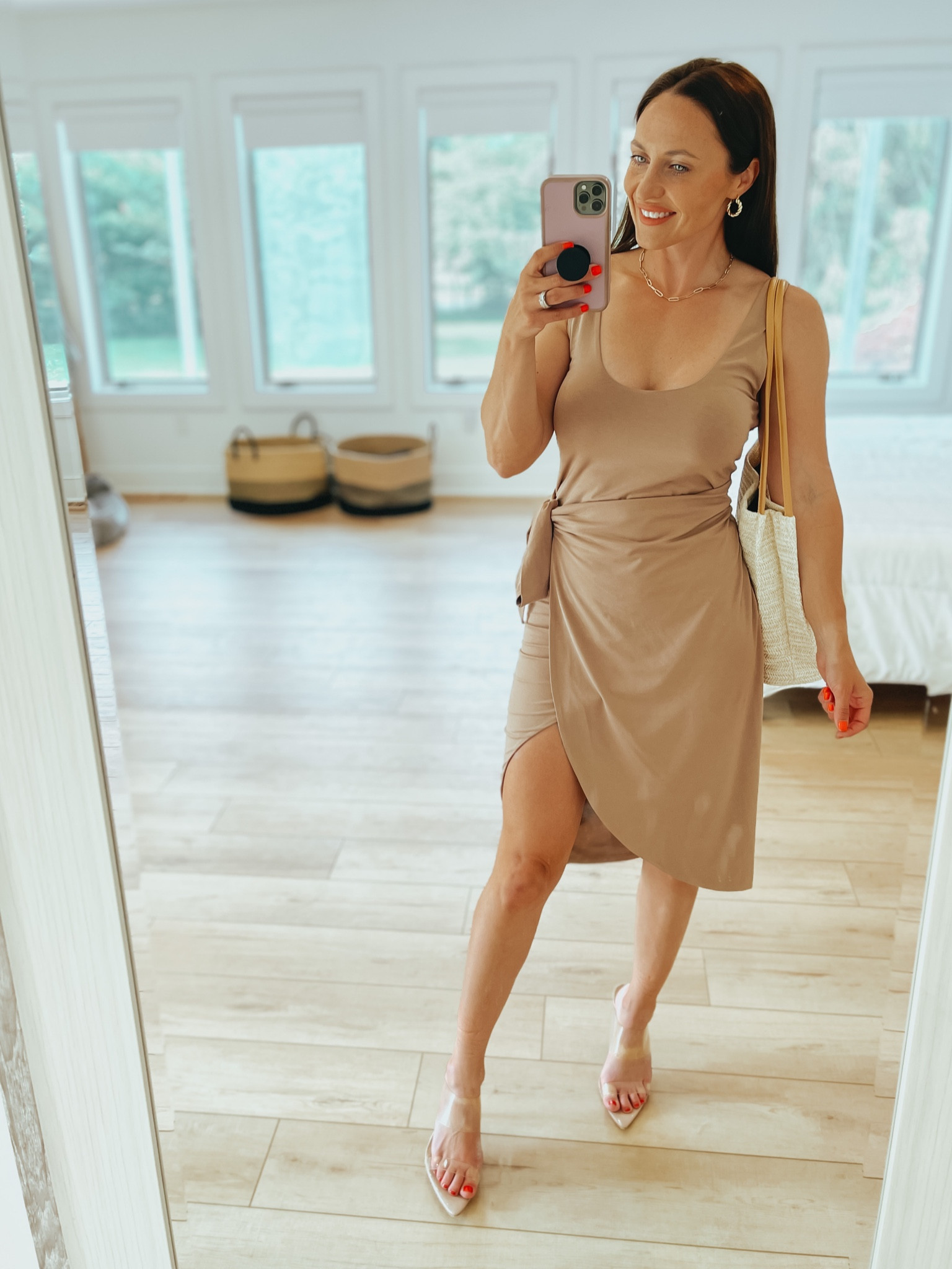 Summer dress is such good quality. Love the wrap detail, it’s very flattering. Runs slightly large. 

Revolve 
Amazon fashion
Straw bag 
Wedding guest 

#LTKstyletip #LTKunder100 #LTKshoecrush