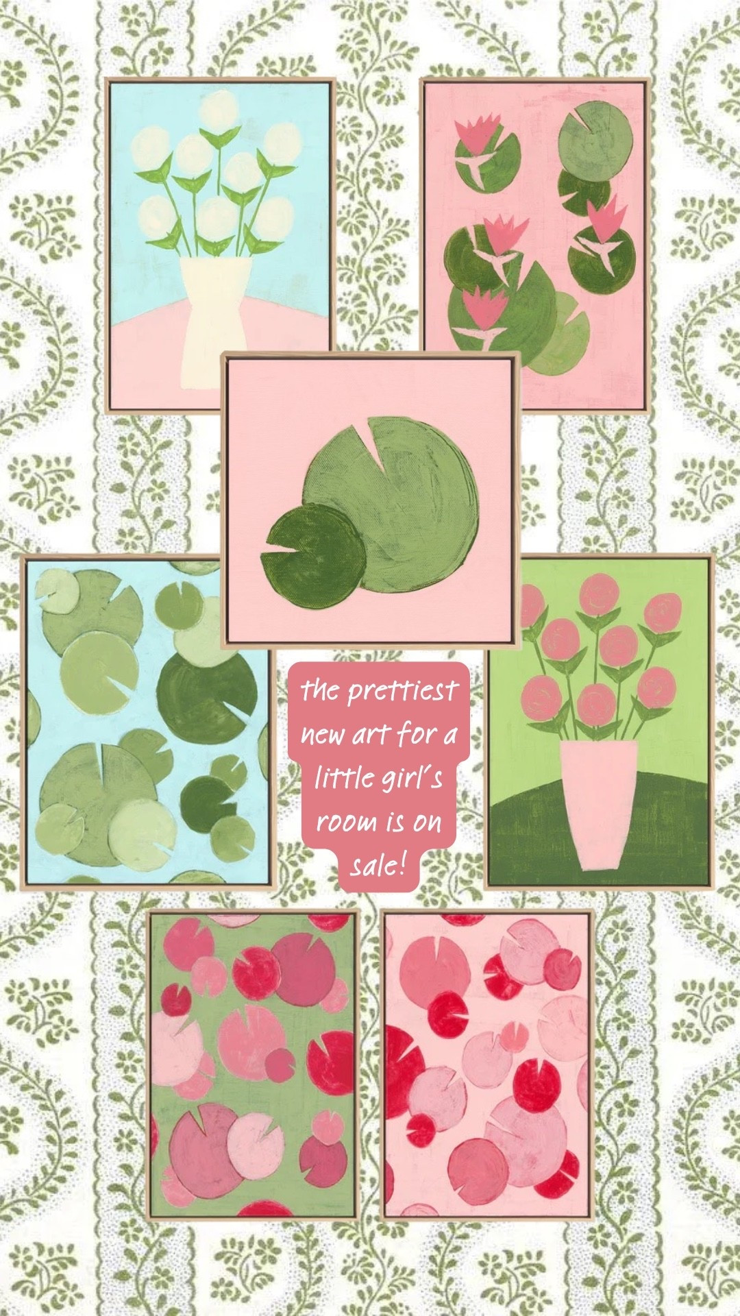 The prettiest new art for a little girl’s room! All 40% off with code MEMORIAL 💕