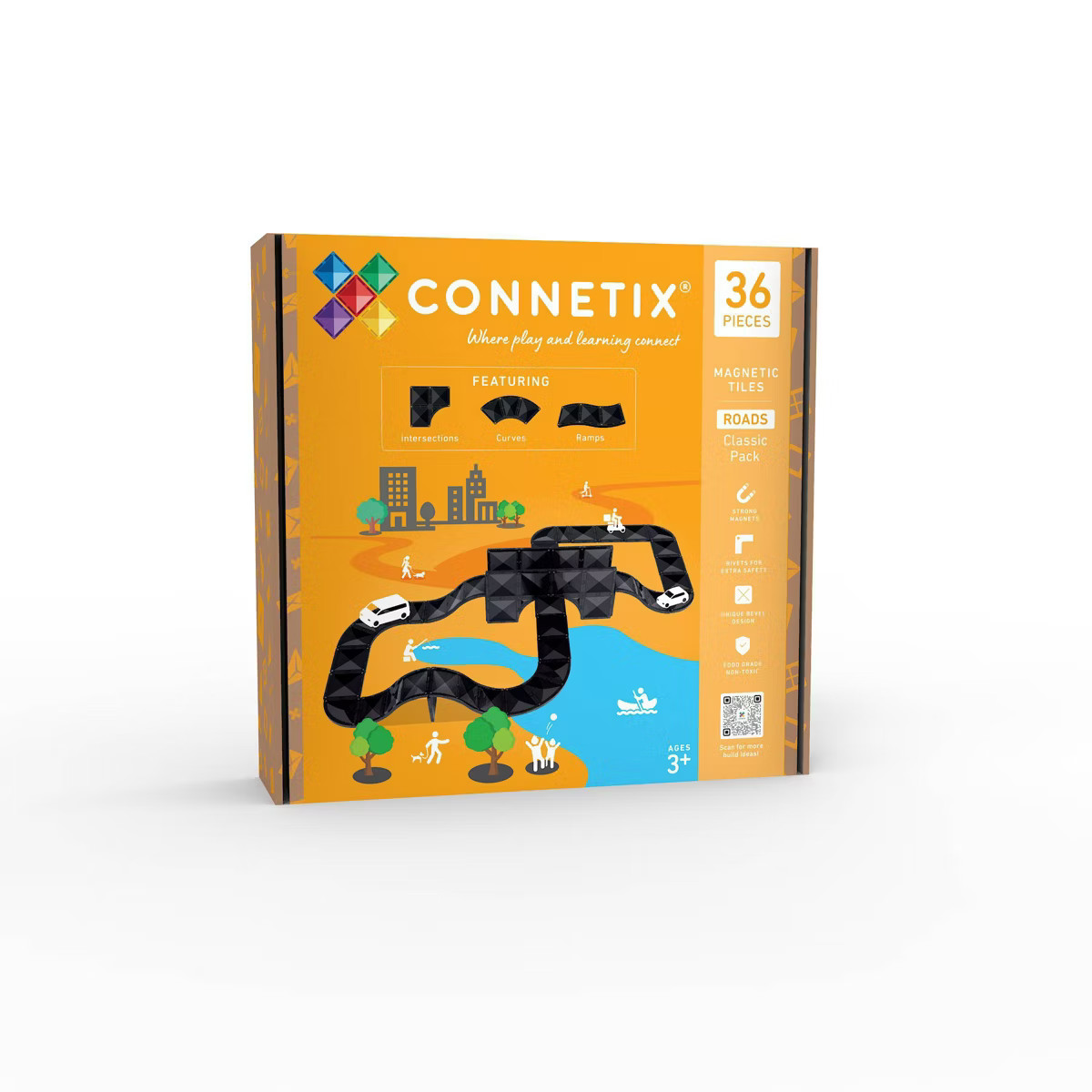 CONNETIX Magnetic Tiles Roads Classic Pack Building Blocks 36pc | Target