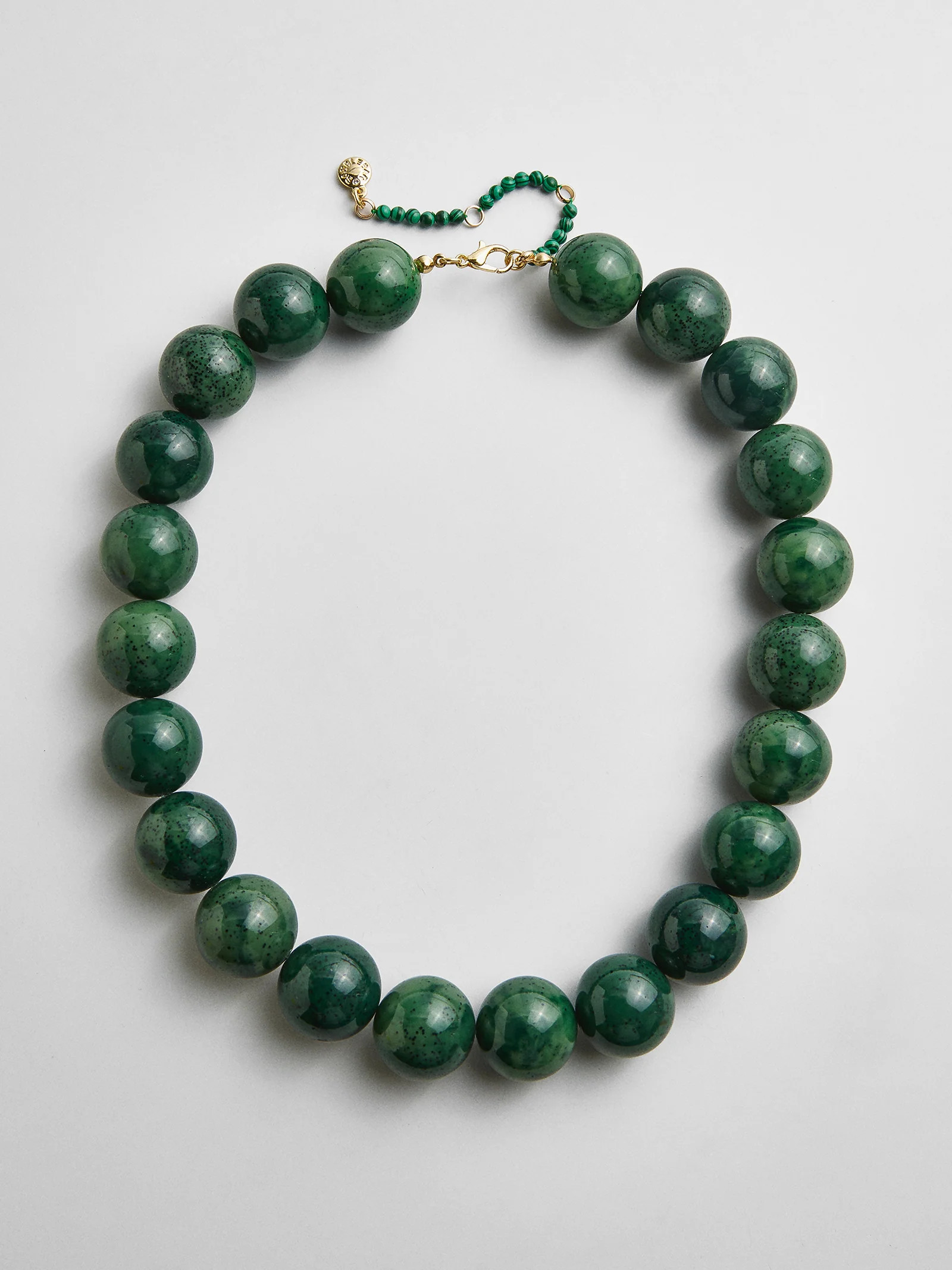 Jane Beaded Necklace - Smoky Malachite | BaubleBar