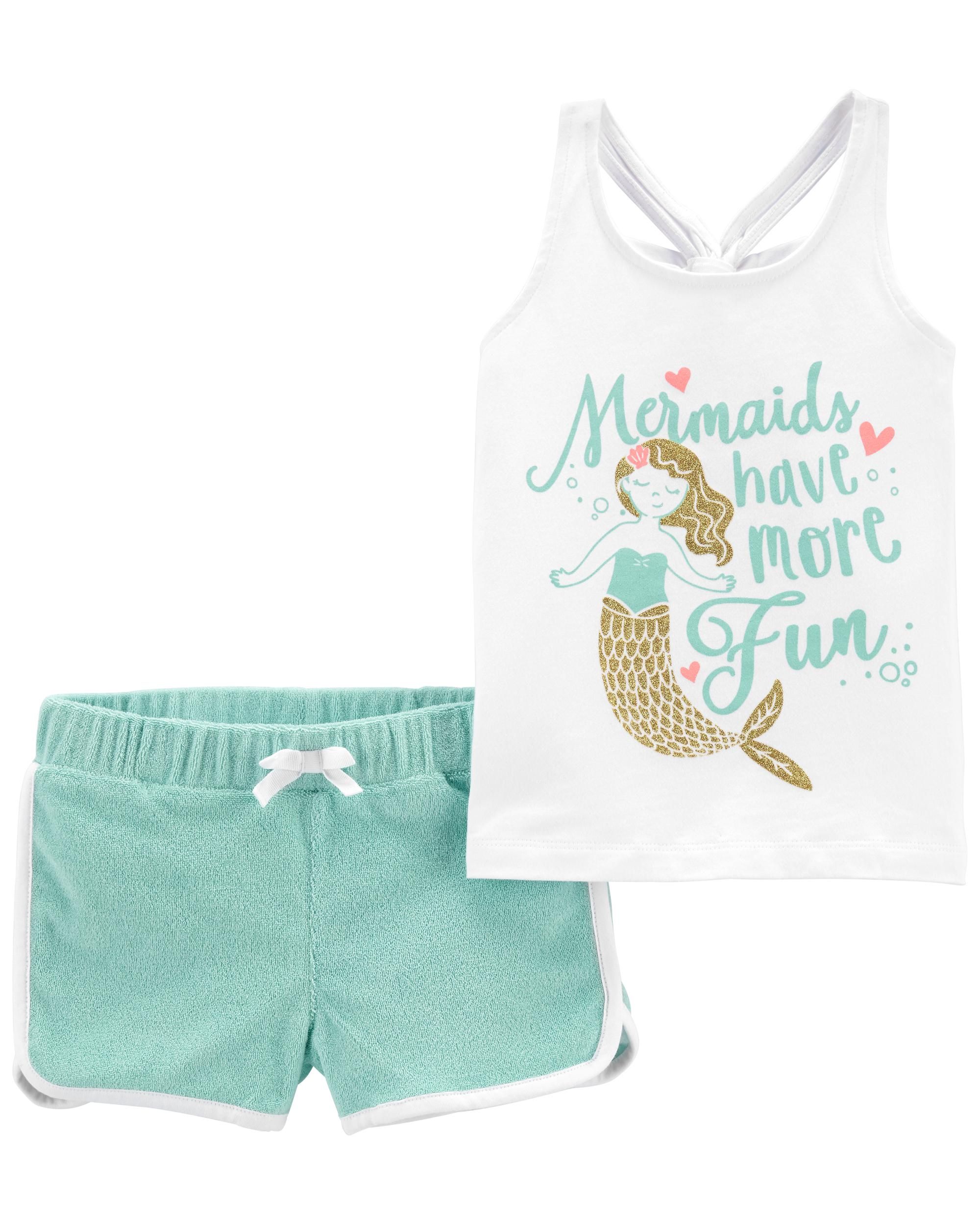 2-Piece Mermaid Tank & Short Set | Carter's