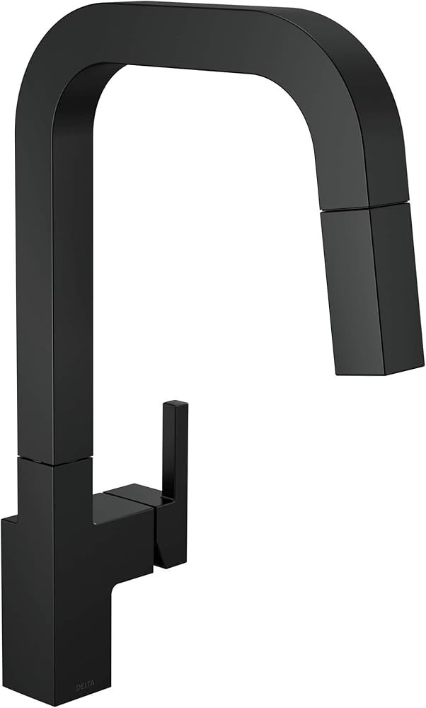 Delta Faucet Junction Matte Black Kitchen Faucet Black, Kitchen Faucets with Pull Down Sprayer, K... | Amazon (US)