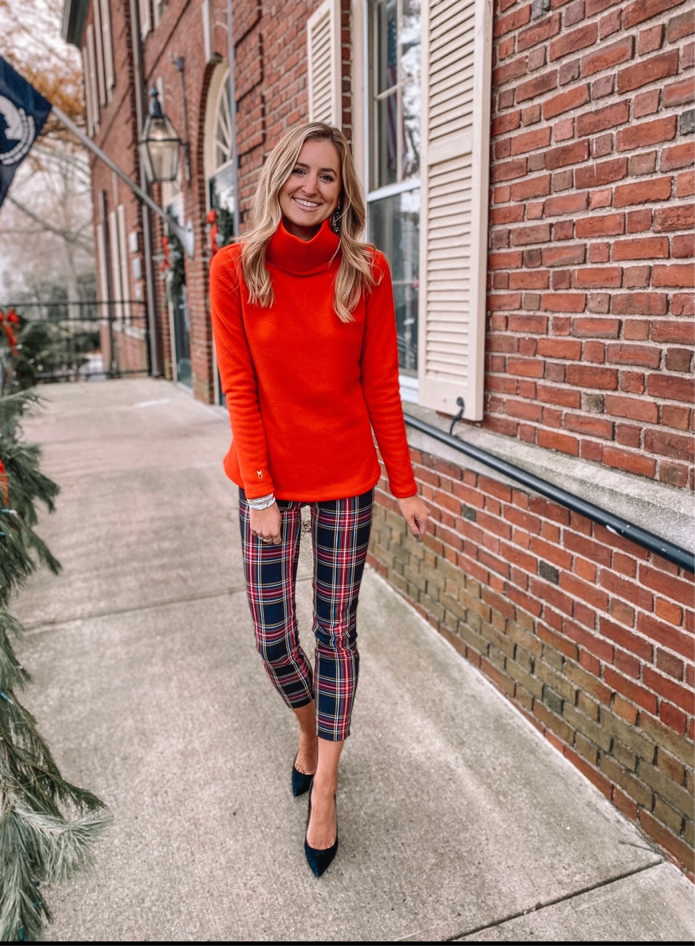 Dudley Stephens: green point turtleneck in vello fleece in red. This is a slightly longer fit. So flattering. I’m wearing a size small. Use code RR25 for 25% off 

#LTKsalealert #LTKSeasonal #LTKHoliday