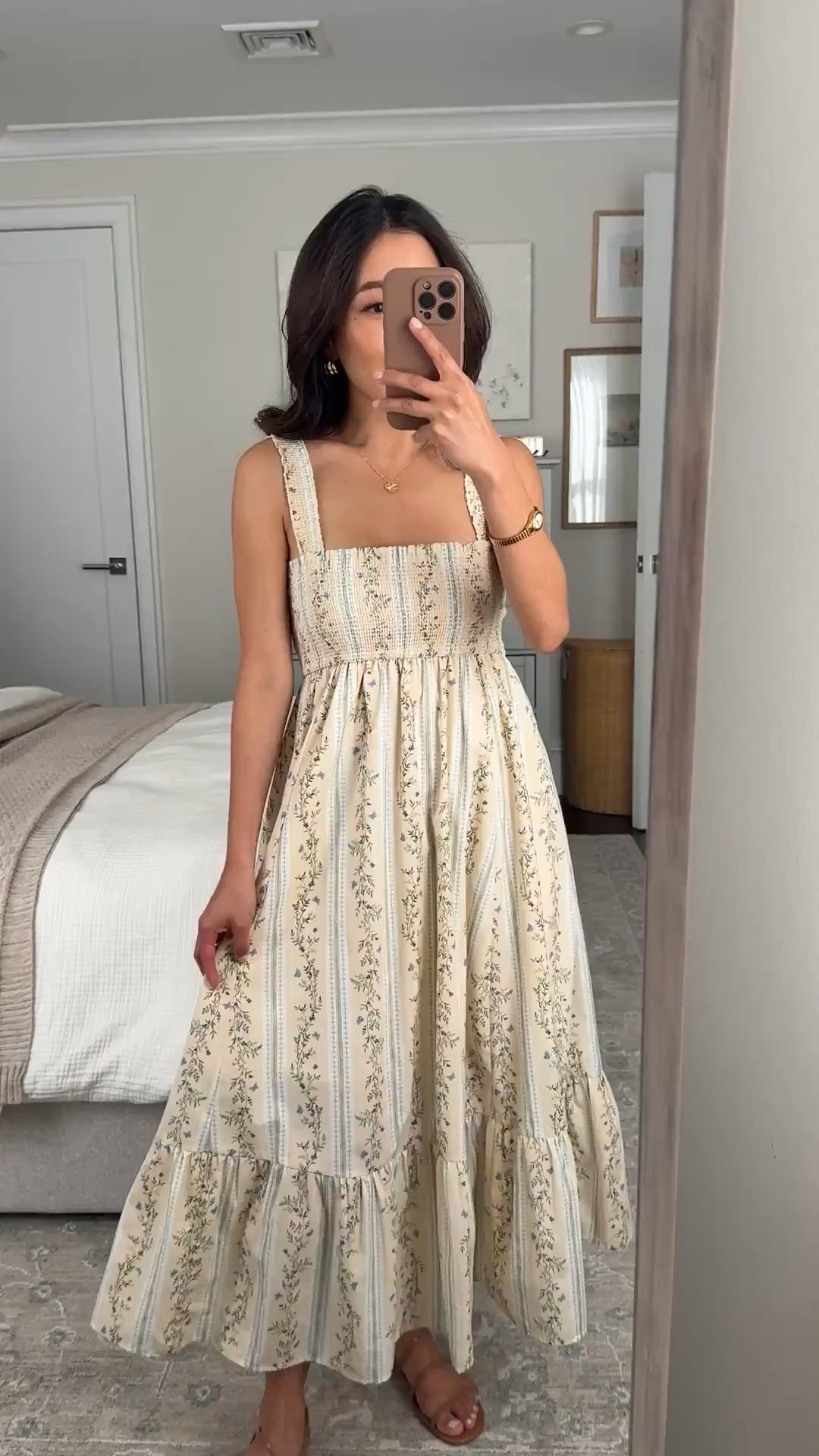 Abercrombie sale + code AFJEAN for extra 15% off thru 3/30

• Sydney Smocked Convertible Midi Dress xxs petite - new dress design that comes in lots of different colors. 

Can wear this as a strapless dress or a maxi skirt, as straps are detachable and can be adjusted in length. Runs long as a skirt though and I would not be able to wear it at my waist without heels.

• Marc Fisher strappy sandals 5.5, TTS

Petite friendly midi dress, spring dress, comfy convertible dress, easy mom outfit

#LTKmomlife #LTKootd #LTKPetite