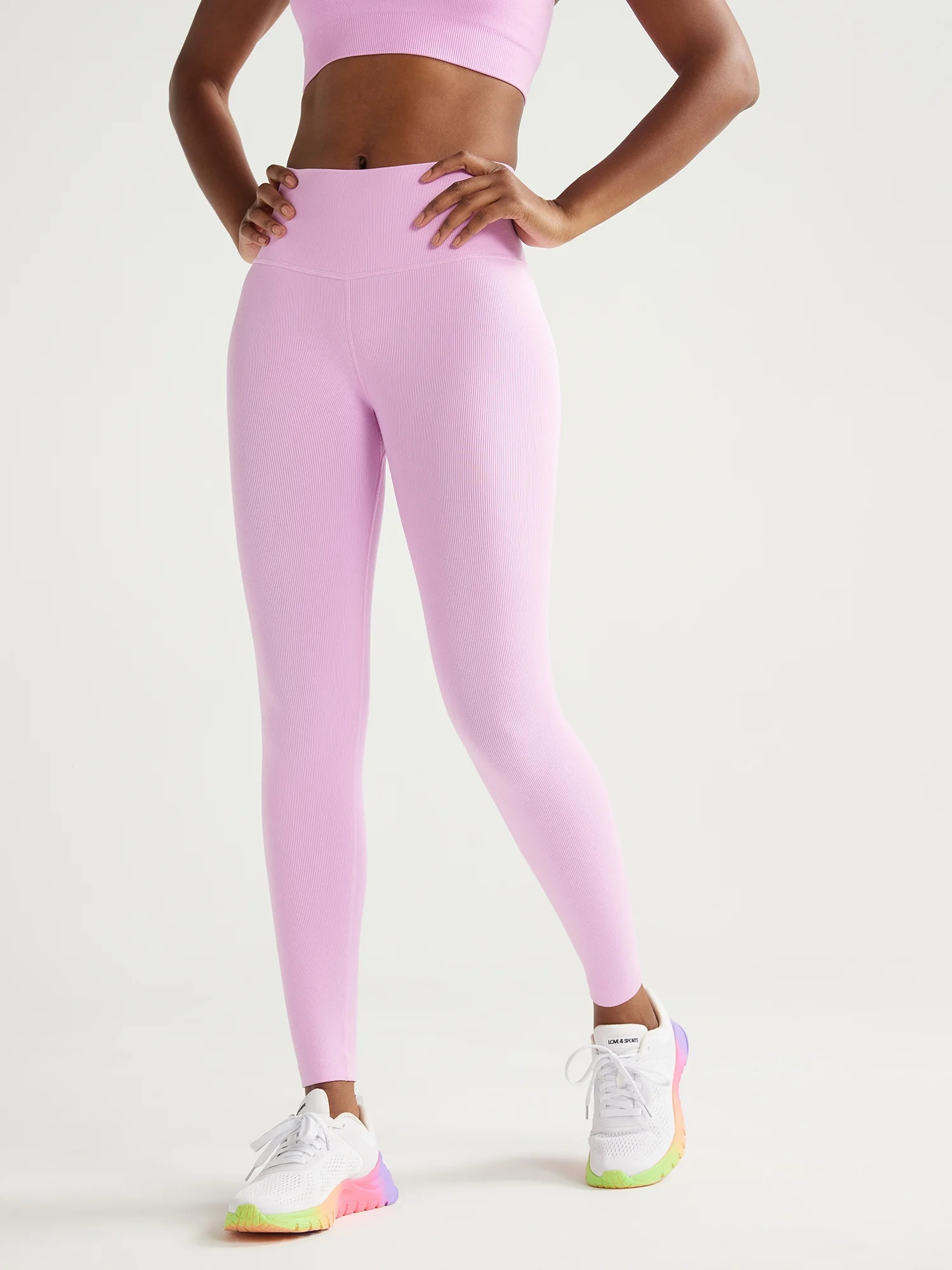 Love & Sports Women’s Seamless Mid-Rise Leggings, 25” Inseam, Sizes XS-XXL | Walmart (US)