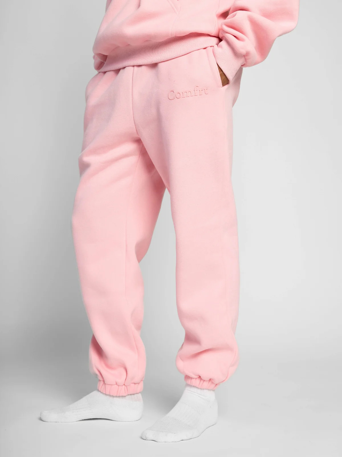 Comfrt Minimalist Sweatpants | Petal | Pink | Oversized | M | Medium | Comfrt