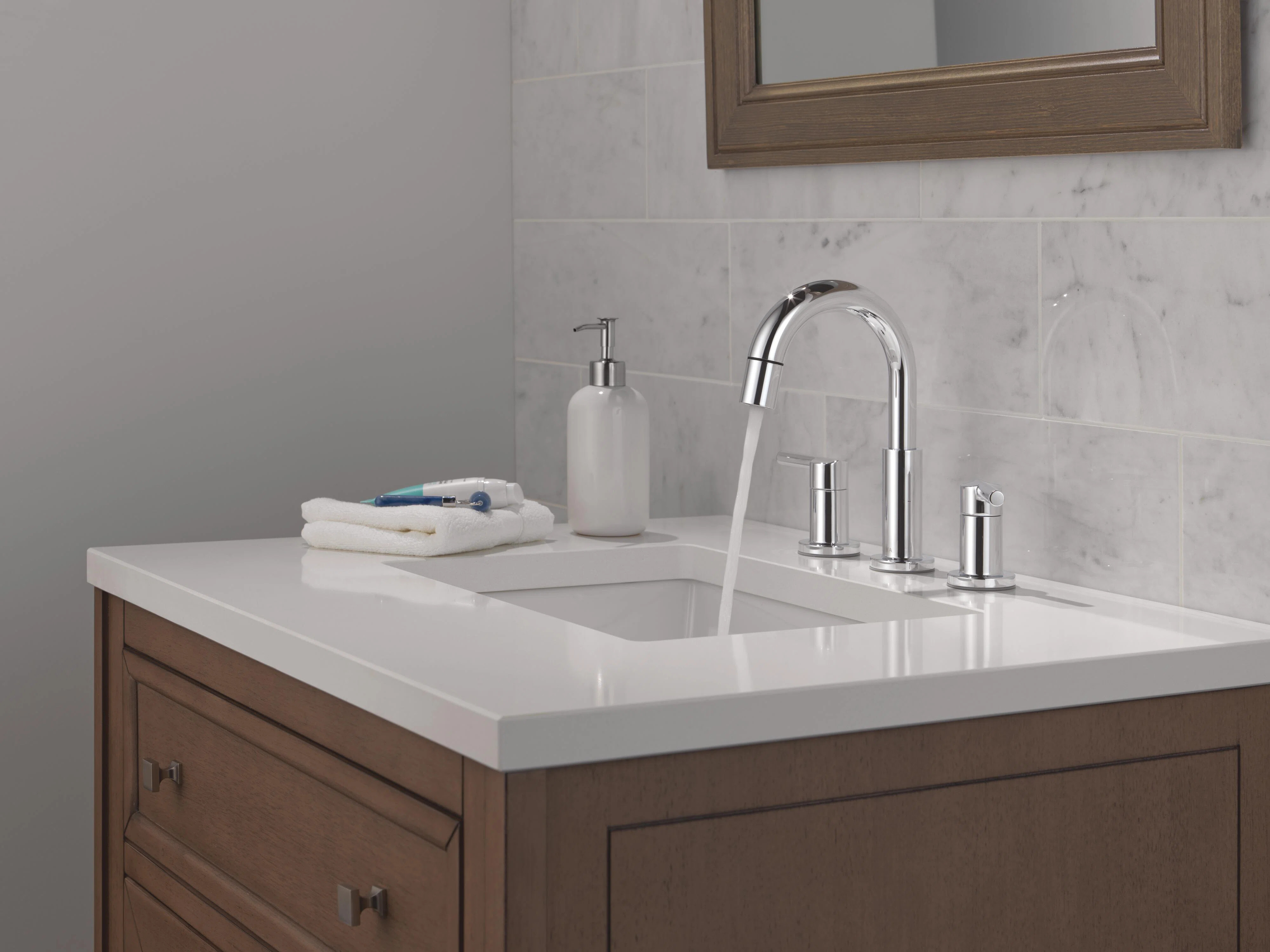 Nicoli Pull-Down Widespread Bathroom Faucet, Pull Out Sprayer Bathroom Sink Faucet 35749LF-PD | Wayfair North America