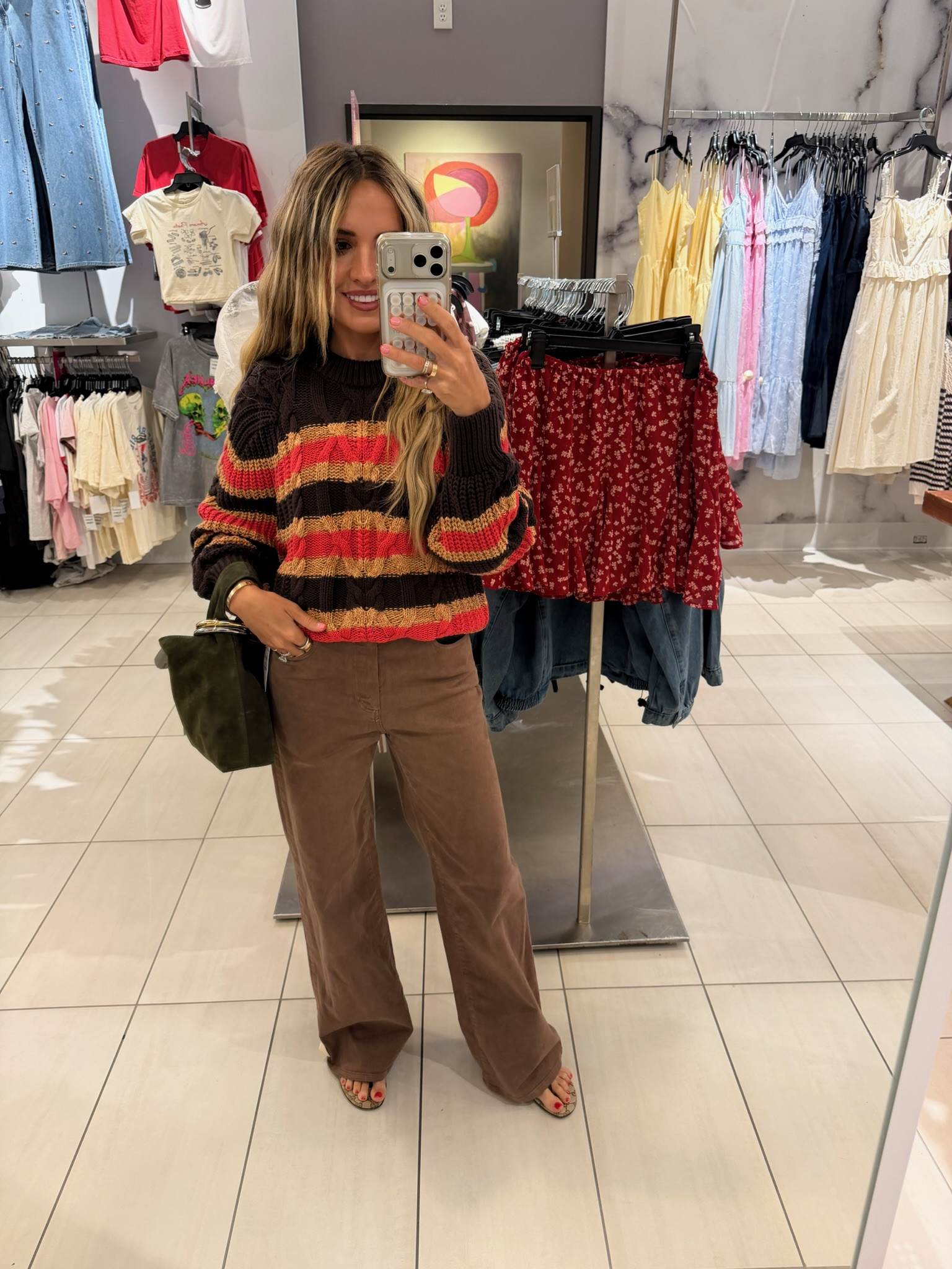 I am really loving how all these colors come together. Plus this sweater is so comfortable! 

Nsale, Nordstrom sale, anniversary sale, summer sale, 2026 sale, sweater, stripes, outfit inspo, fall outfit, stripes, brown denim, fall fashion finds

#LTKootd #LTKSaleAlert #LTKPetite