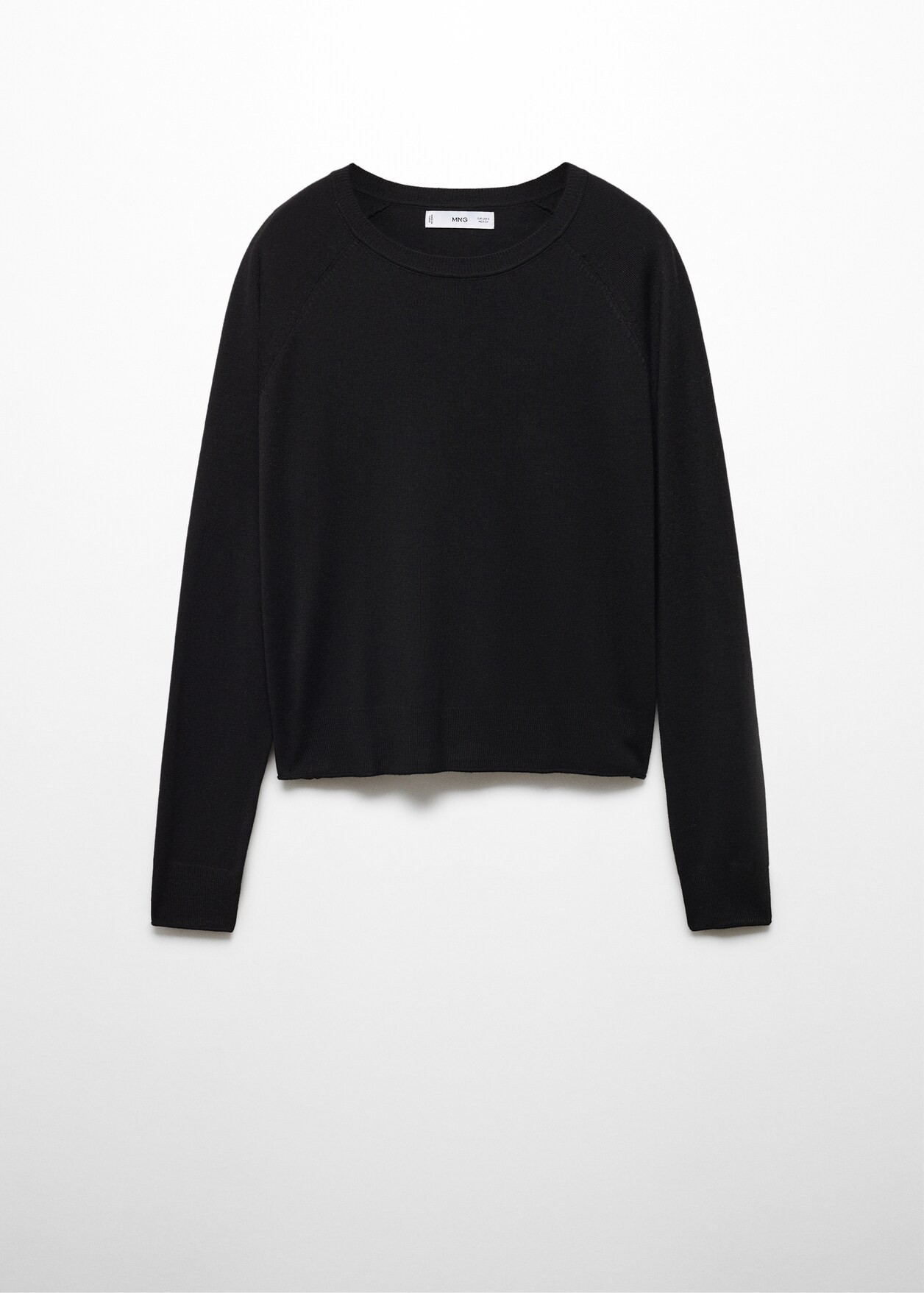 Fine-knit round-neck sweater | MANGO (UK)