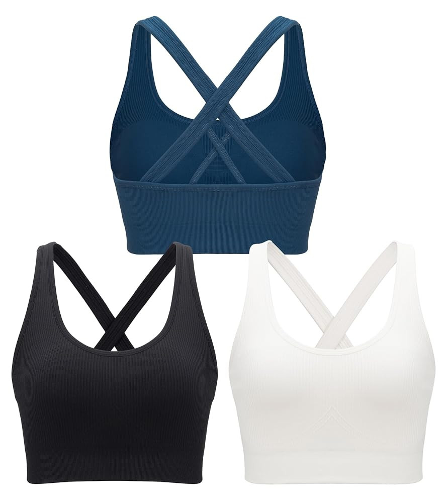 RUNNING GIRL Sports Bra for Women High Support, Criss-Cross Back Padded Strappy Sports Bras Yoga ... | Amazon (US)
