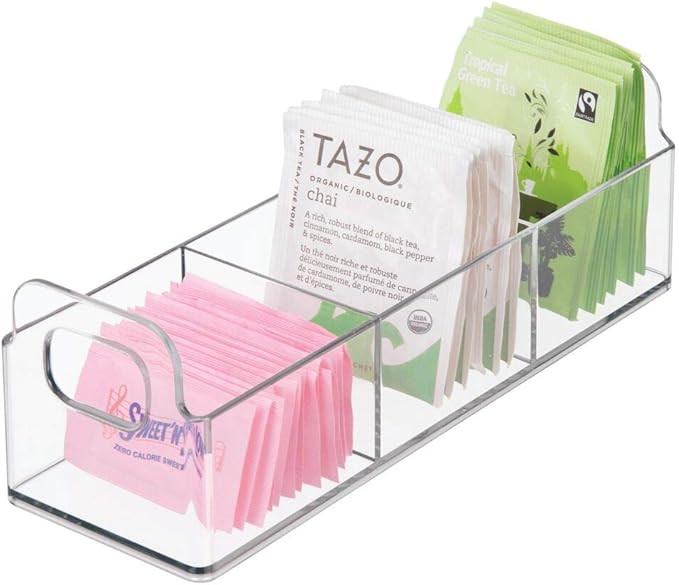 mDesign Small Plastic Kitchen Pantry, Medicine Cabinet, Countertop Organizer Storage Station Tea ... | Amazon (US)