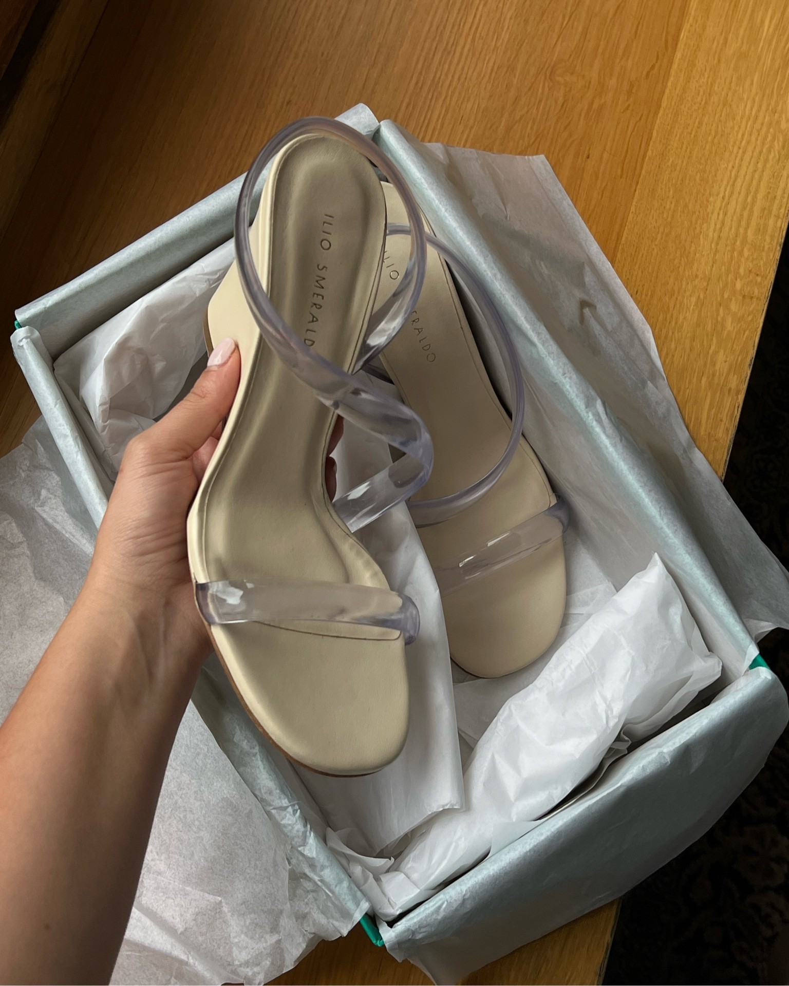 my favorite wedges. the pvc is very comfortable and doesn’t leave blisters. the beige is sold out but the navy is great for the fall