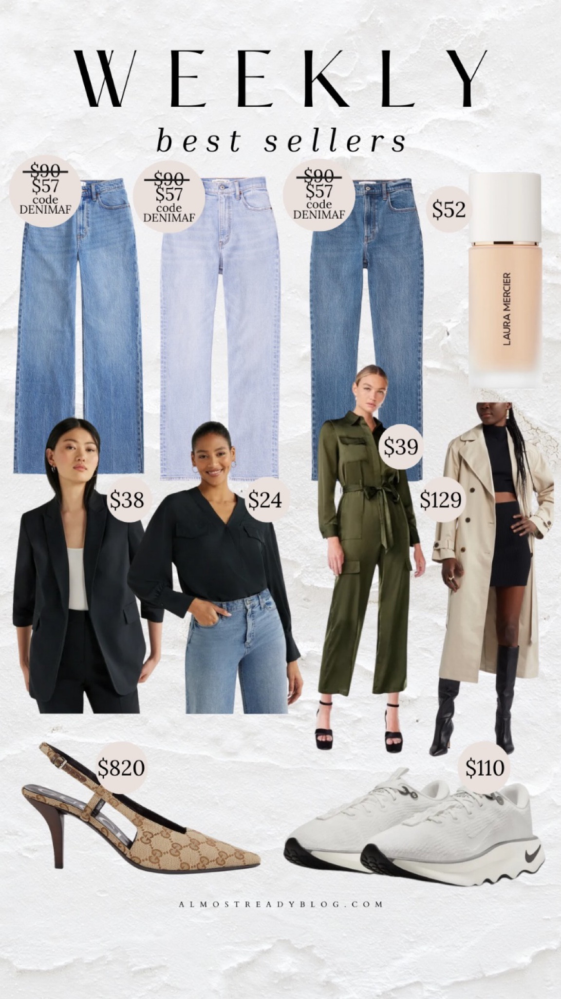 Weekly best sellers, jeans on sale code DENIMAF, walmart fashion finds, trench, jumpsuit

#LTKsalealert #LTKfindsunder100 #LTKfindsunder50