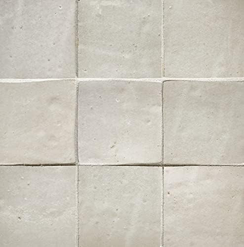 4x4 Authentic Handmade Natural Color Zellige Tile by Squarefeet Depot (1 SF / 9 PCS Box ) | Amazon (US)