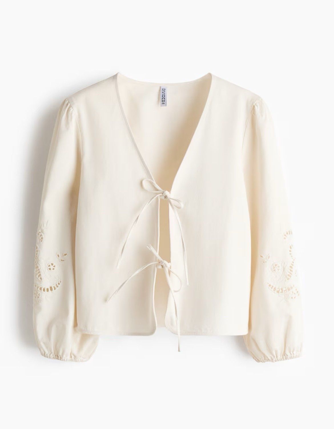 Cream eyelet tie front top 

#LTKSeasonal