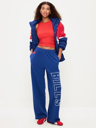 Buffalo Bills High-Waisted SoComfy Wide-Leg Sweatpants for Women | Old Navy (US)