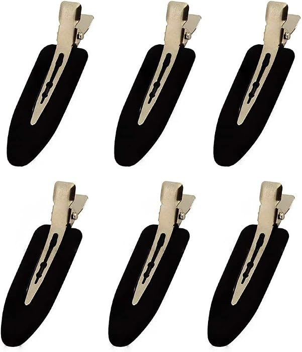 6 Pieces No Bend Hair Clips, No Crease Hair Clip for Hairstyling, Makeup Clips for Women and Girl... | Amazon (US)