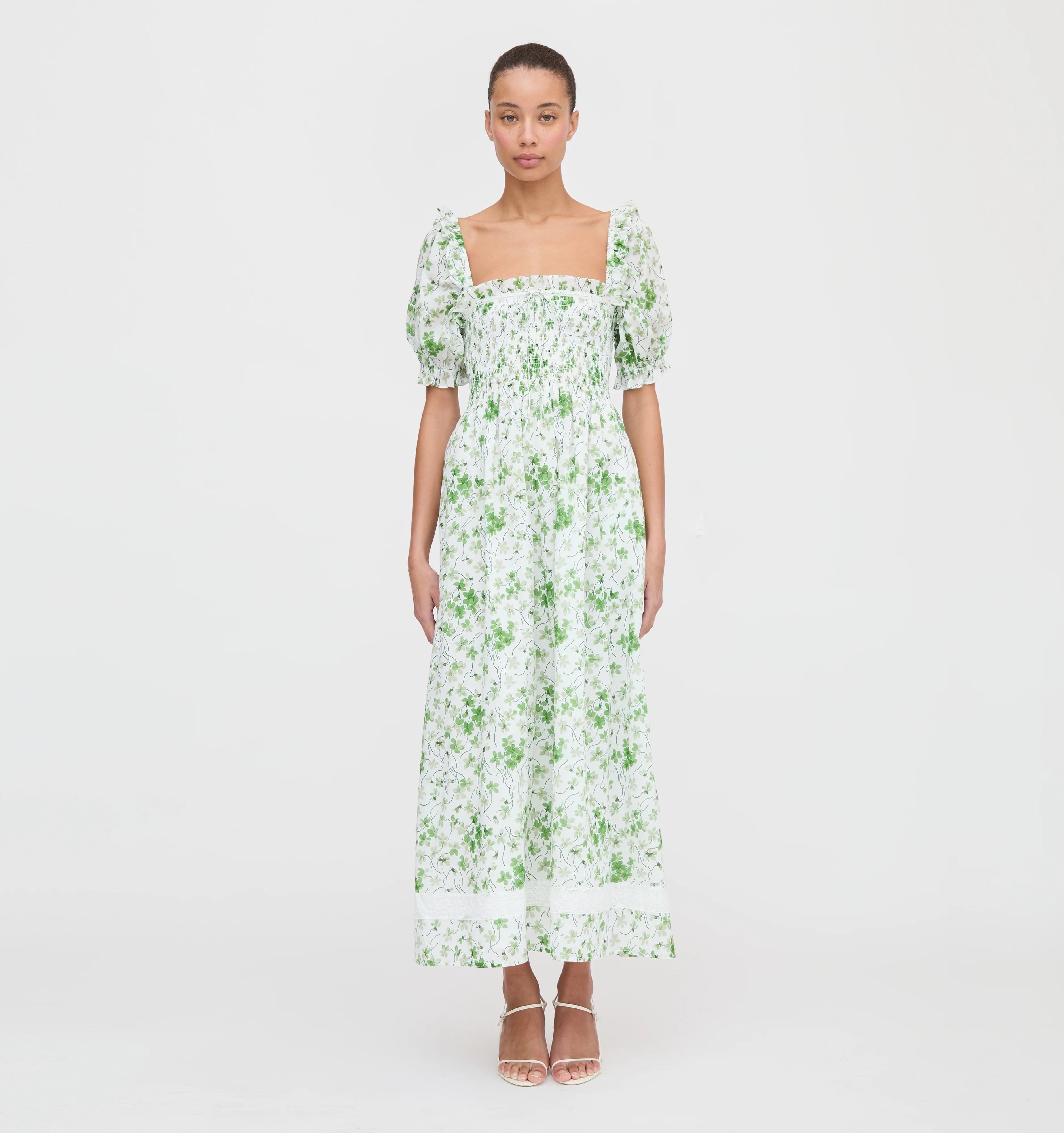The Scarlett Nap Dress - Green Sweet Peas | Hill House Home US