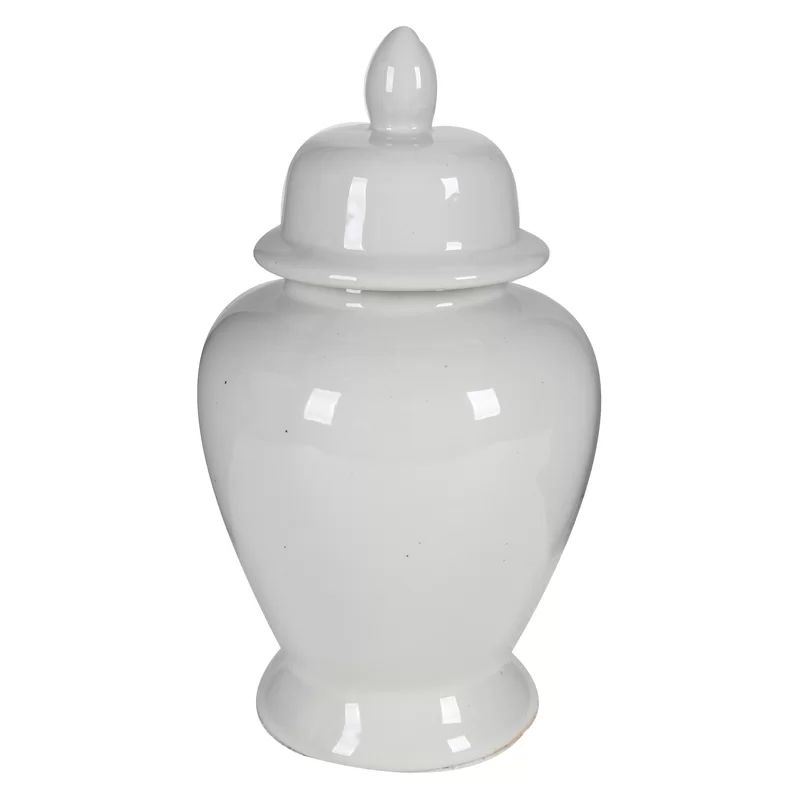 Trexler White 17'' Ceramic Jar | Wayfair North America