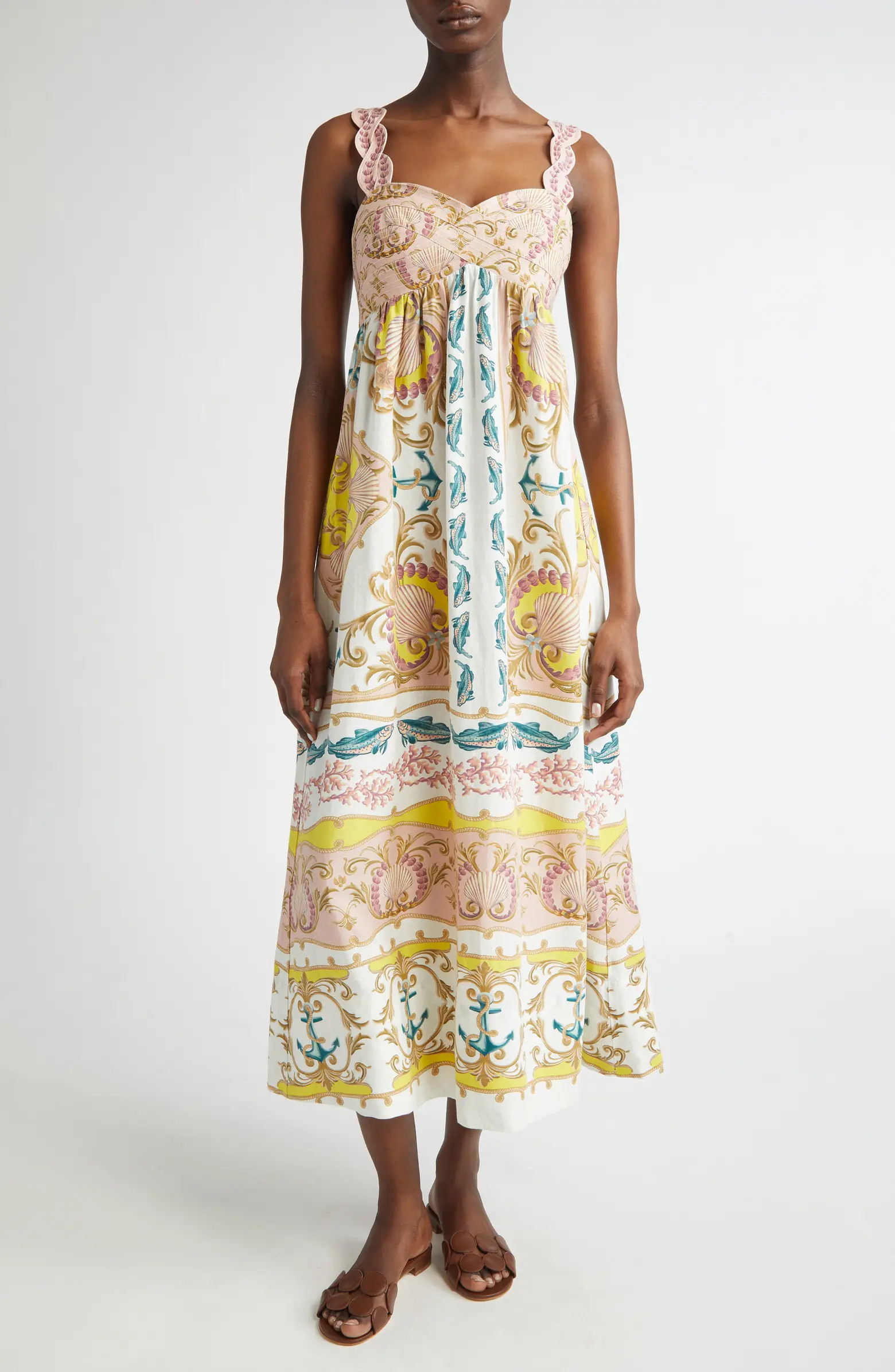 FARM Rio Maritime Magic Linen Blend Sundress | Nordstrom | Nordstrom