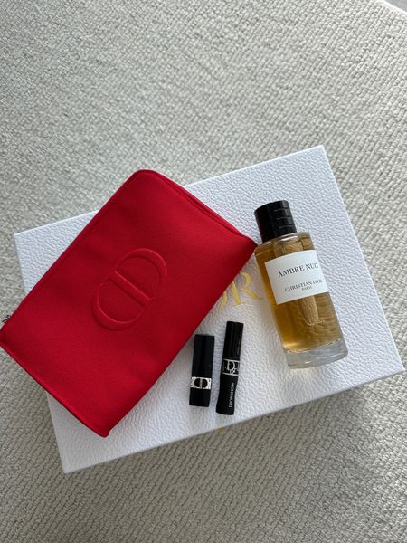 Receive this gift (the red pouch with a red lipstick and mascara) with any purchase over $125 with code: lisa23 at Dior.com. The engraving that’s on my fragrance is also complimentary with purchase. 

#LTKbeauty #LTKGiftGuide #LTKHoliday