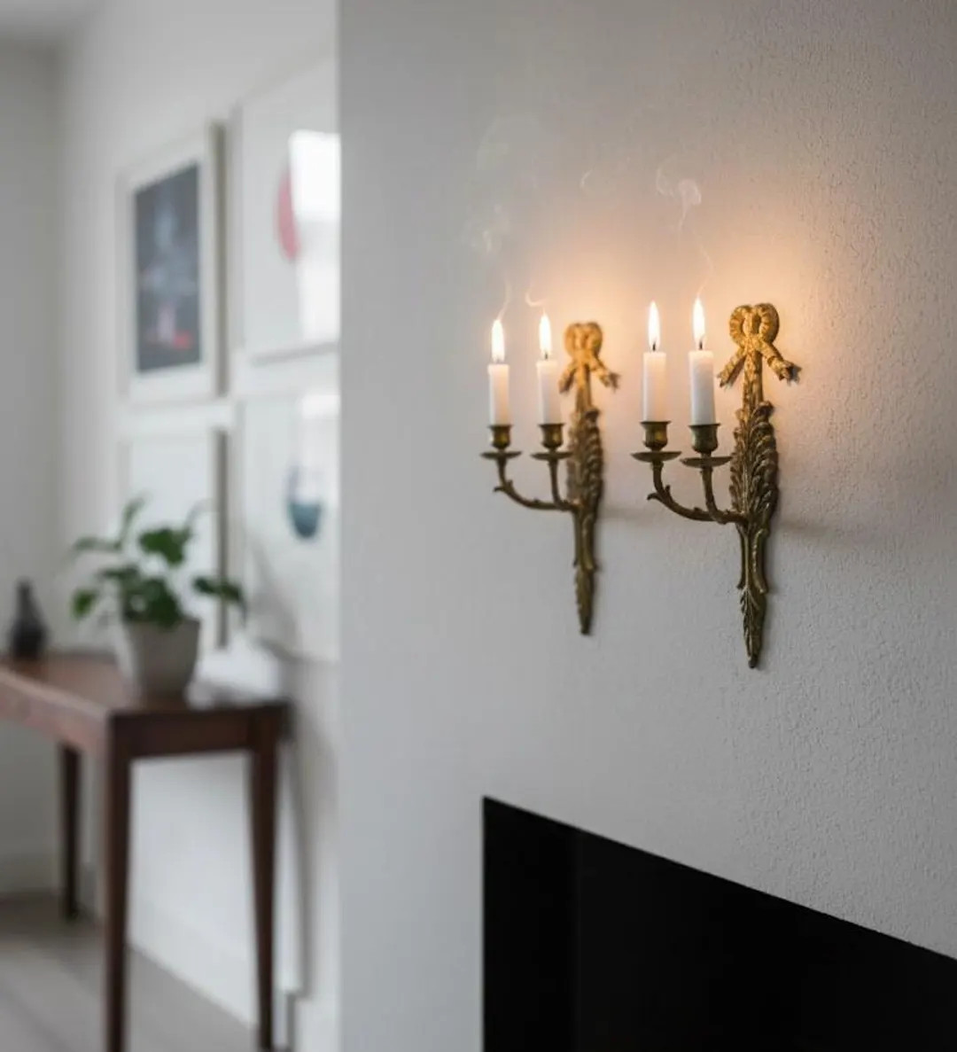 Brass Wall Sconces With Bow and Swag Motif (set of Two) - Etsy | Etsy (US)