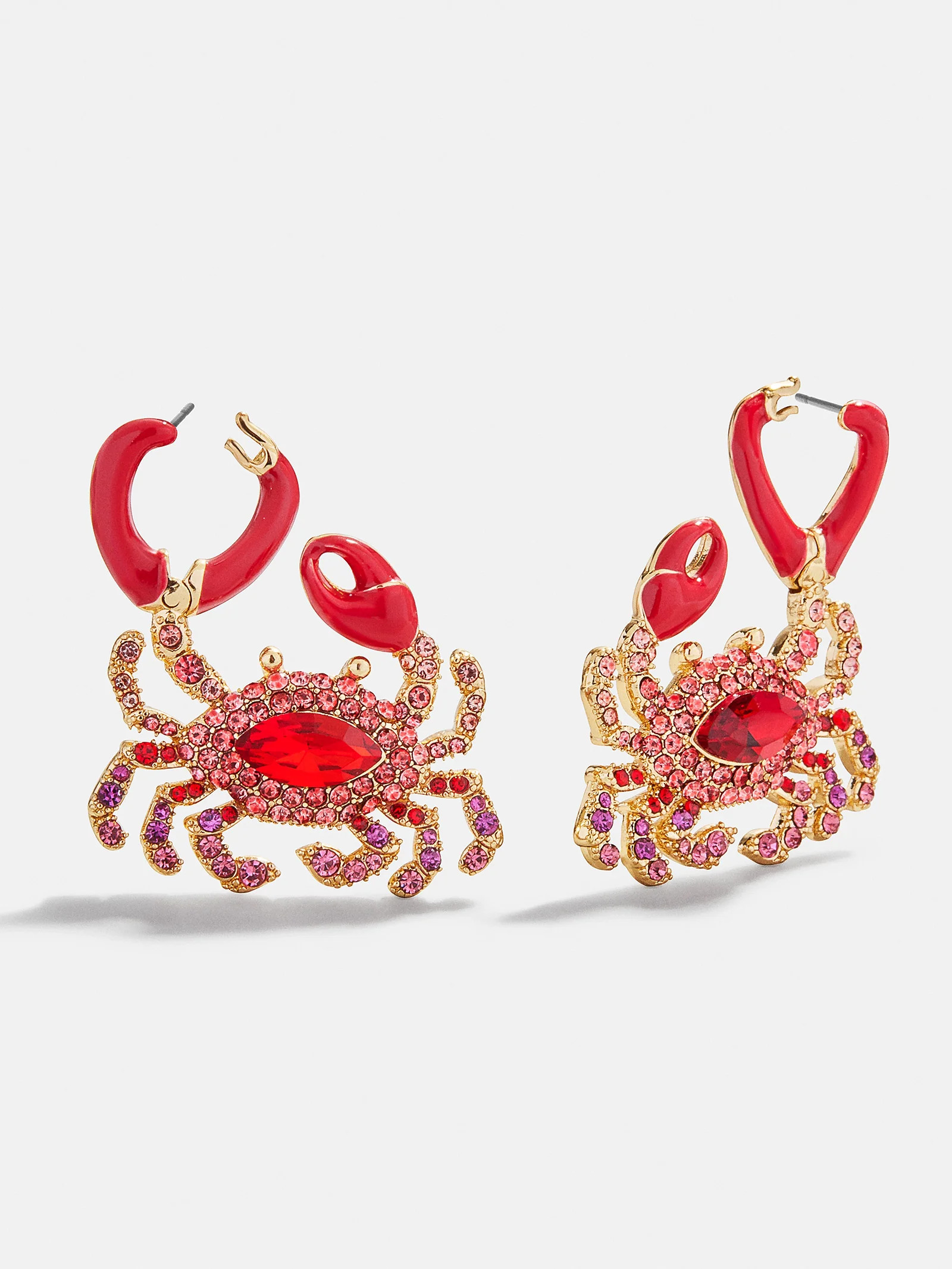 In A Pinch Crab Earrings - Red | BaubleBar