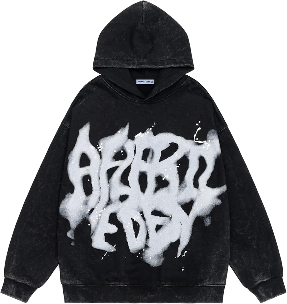 Aelfric Eden Graphic Hoodies Abstract Print Washed Hoodie Long Sleeve Acid Washed Hooded Sweatshi... | Amazon (US)