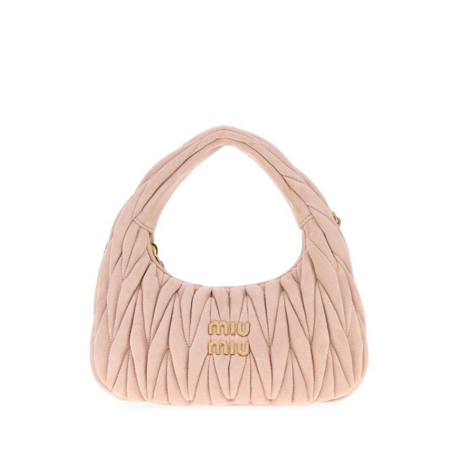 Miu Miu Pastel Pink Suede Handbag | Jomashop.com & JomaDeals.com