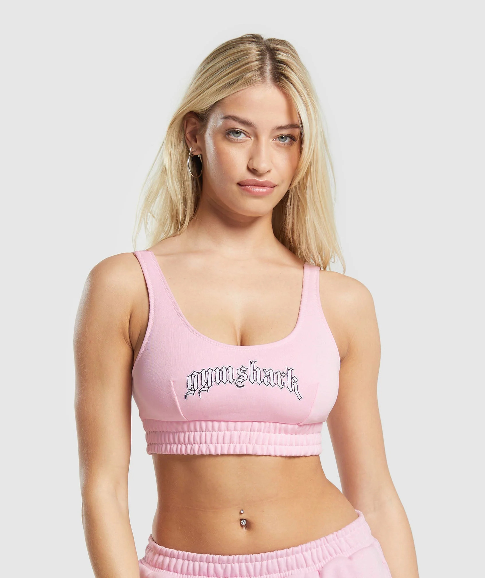 Gymshark Heavy Flex Sweatshirt Bralette - Dolly Pink | Gymshark US