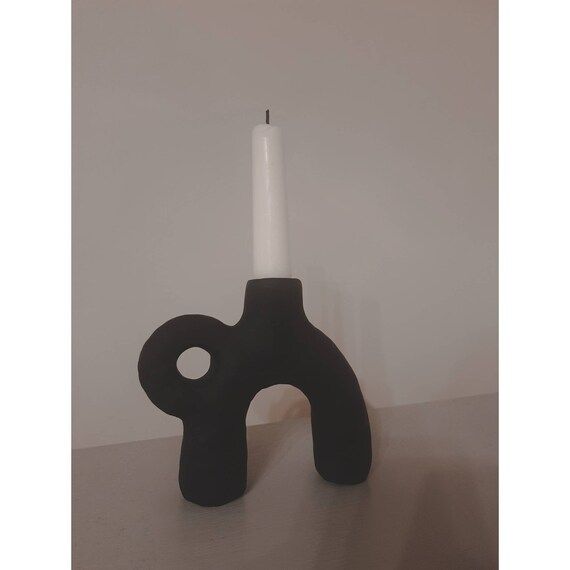 Båge- Candle holder / Candlestick - Handmade/Sculpture/ Ceramic / Nordic/Minimalist Home Decor/W... | Etsy (US)