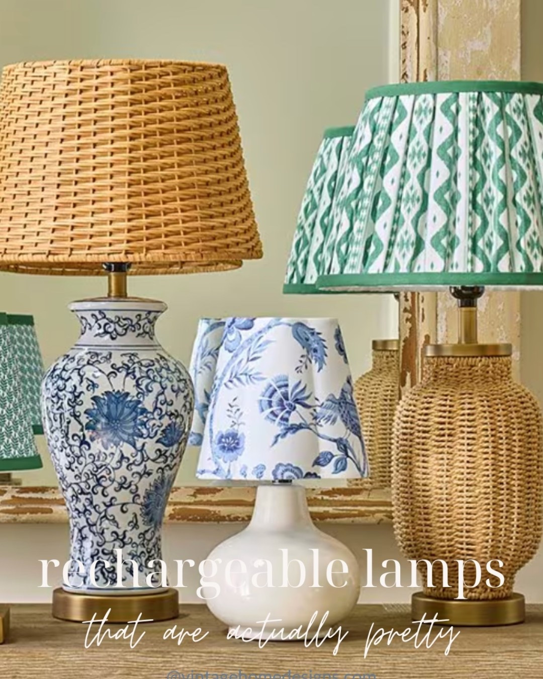 Do you have a space you’ve been wanting to add a lamp but don’t have an outlet? 

I finally found rechargeable lamps that are pretty.

There are lots of shade options and different sizes of lamps. 

So classic and stylish and the prices are reasonable. 

home decor • Nancy Myers aesthetic • lamps • patterned lampshades

#LTKHome #LTKOver40