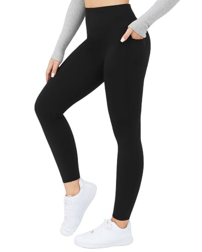 SIINSIIN Thermal Leggings for Women Warm Winter Butt Lifting High Waisted Tummy Control Tights with Pockets (US, Alpha, Small, Regular, Regular, Black) | Amazon (US)