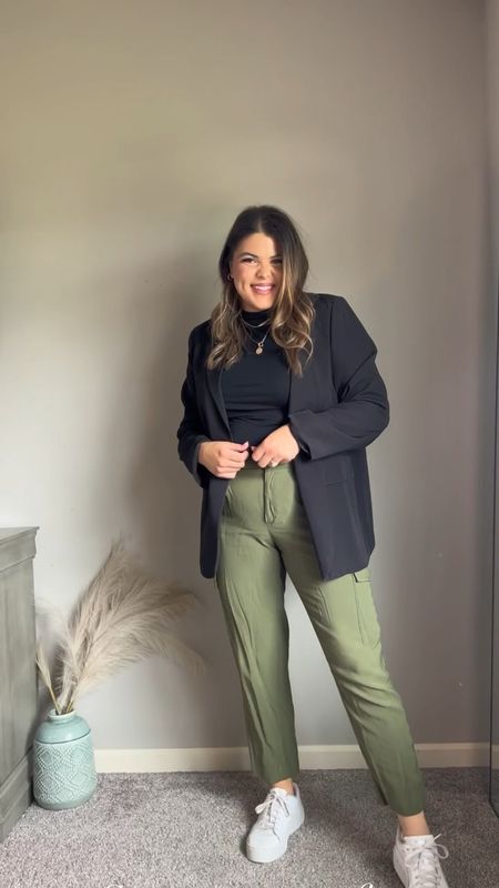 How to Style Cargo / Utility Pants For Work - the perfect fall transition work outfit 🖤🫶🏼🫒

Everything in this work outfit / office outfit from Target (except the shoes)

Size 12 / size large / office style / fall outfit / teacher outfit / midsize / apple shape 

#LTKSeasonal #LTKcurves #LTKBacktoSchool
