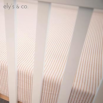 Ely's & Co Crib Sheet Set 100% Jersey Cotton Tulip and Stripes (Crib, Pink Tulip) | Amazon (US)