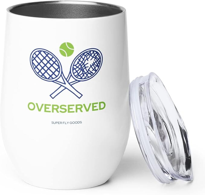 Super Fly Goods Tennis Lovers Stemless Wine Tumbler Gift for Men Women or Partners Players 12 oz ... | Amazon (US)