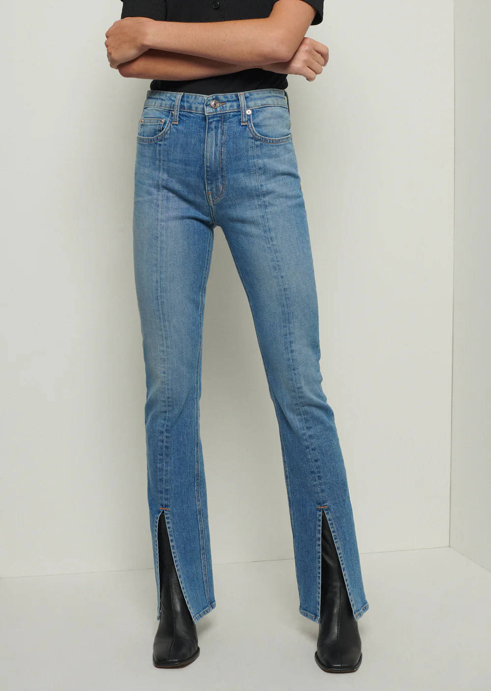 Lucia Front Slit Jeans | Derek Lam 10 Crosby | Derek Lam