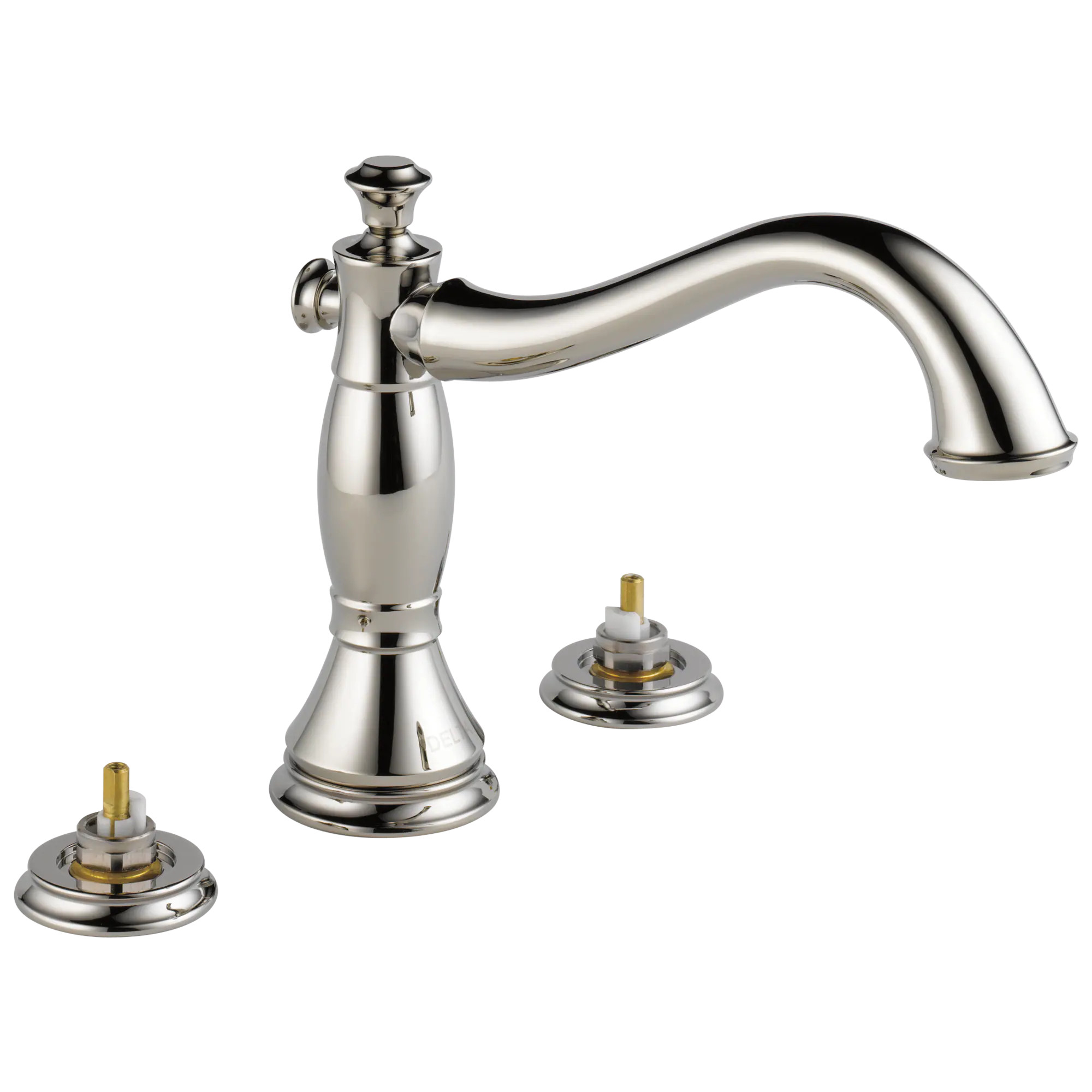 Delta Cassidy Polished Nickel 2-handle Deck-mount Roman High-arc Bathtub Faucet one_size | T2797-PNLHP | Lowe's