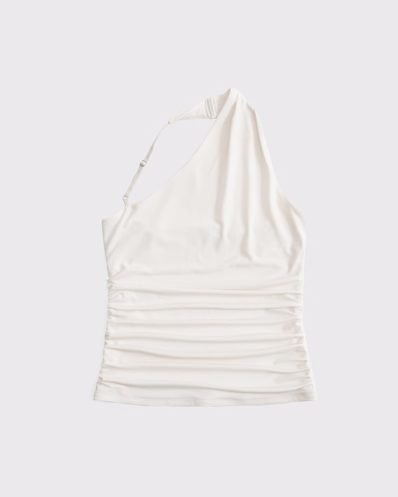 Abercrombie & Fitch Women's Asymmetrical Strap Top in Cream - Size XS | Abercrombie & Fitch (US)