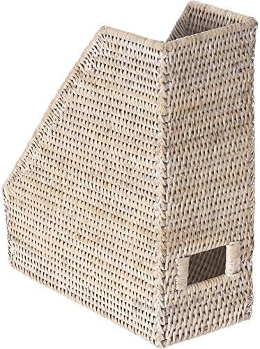 Amazon.com: KOUBOO 1060082 La Jolla Magazine Organizer, White Wash : Home & Kitchen | Amazon (US)