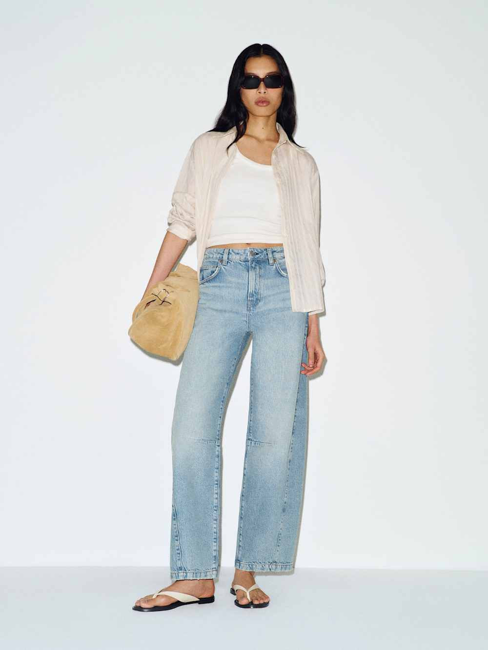 Tyler Mid Rise Barrel Jeans | Reformation (Global)