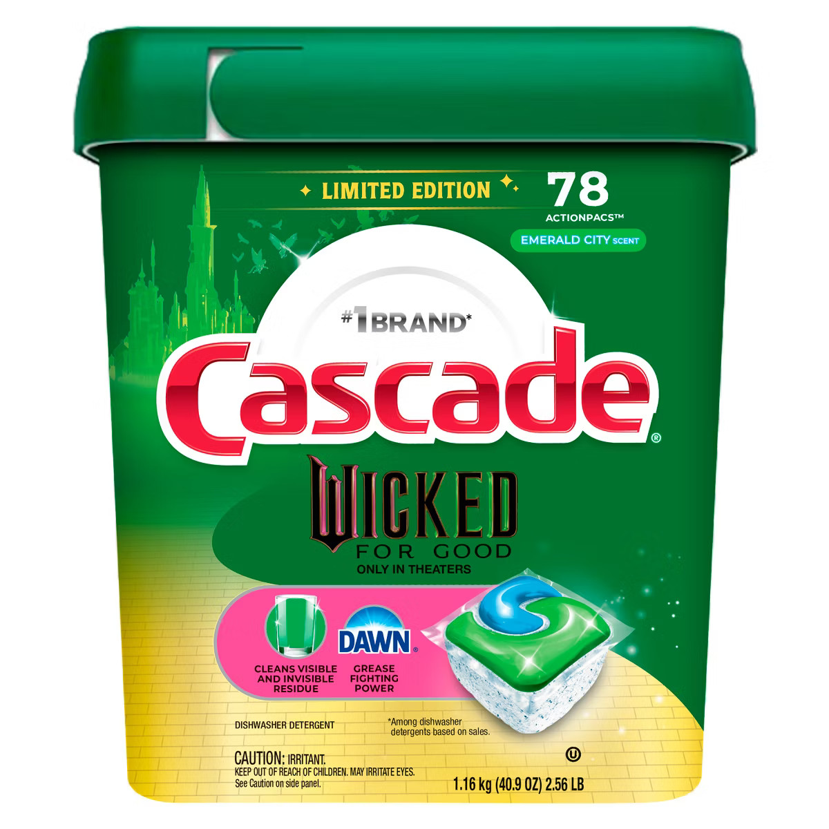 Cascade Complete Pods Dishwasher Detergent Wicked Emerald City - 78ct | Target