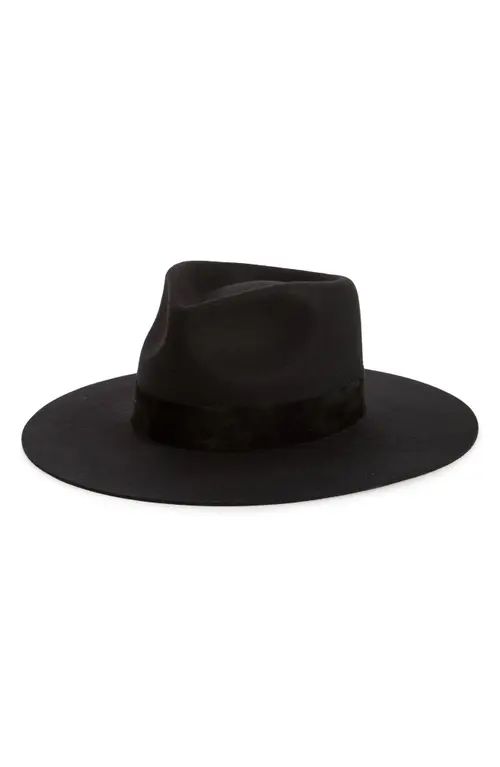 Lack of Color The Mirage Wool Fedora in Black at Nordstrom, Size Medium | Nordstrom