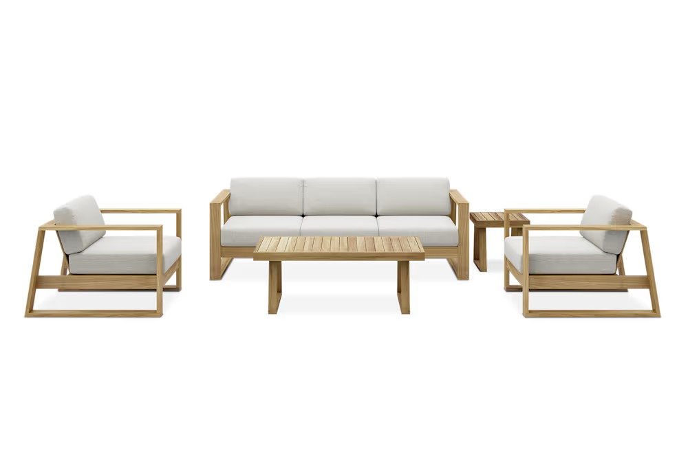 Rio Outdoor Sofa, 2 Lounge Chairs & Table set | Castlery | Castlery US